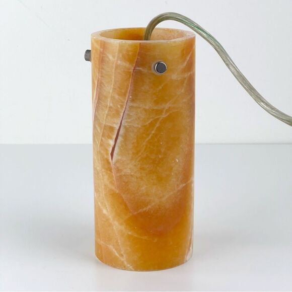 Fine golden honey Onyx Pendant Or Desk Light lamp 8" Perfect ambient lighting - Picture 1 of 10